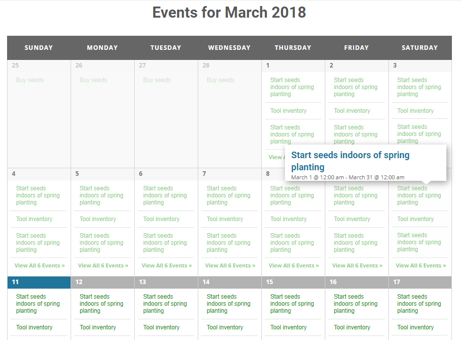 Gardening Calendar Month by Month